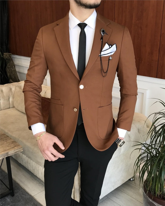 Fashion Camel Best Fitting Notch Lapel Prom Suits For Men