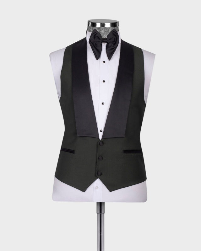 Bespoke Teal 3 Pieces Peaked Lapel Prom Suits For Men
