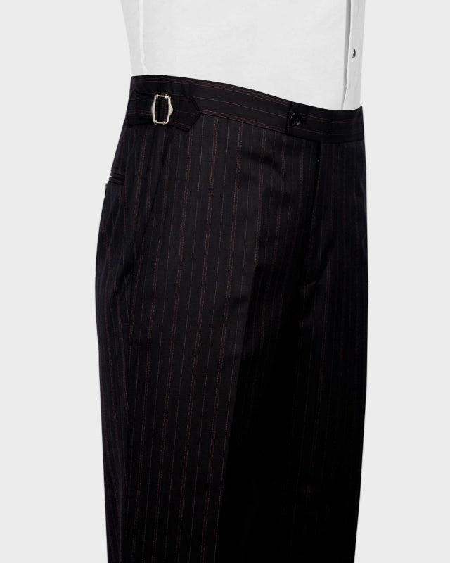 Stylish Dark Gray Pinstriped 3 Pieces Business Suits With Waistcoat