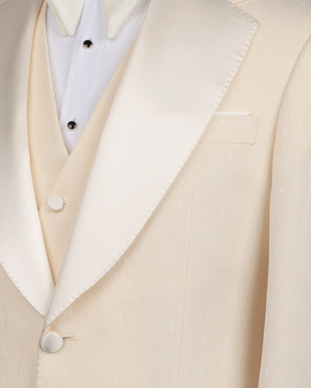 Modern Beige 3 Pieces Big And Tall Prom Suits For Men