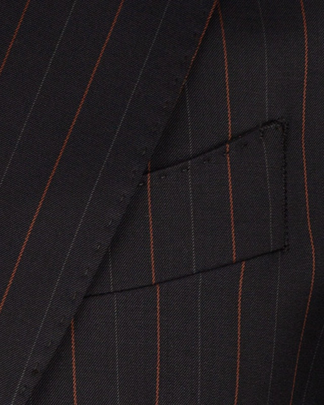 Formal Chocolate Slim Fit 3 Pieces Pinstriped Business Suits