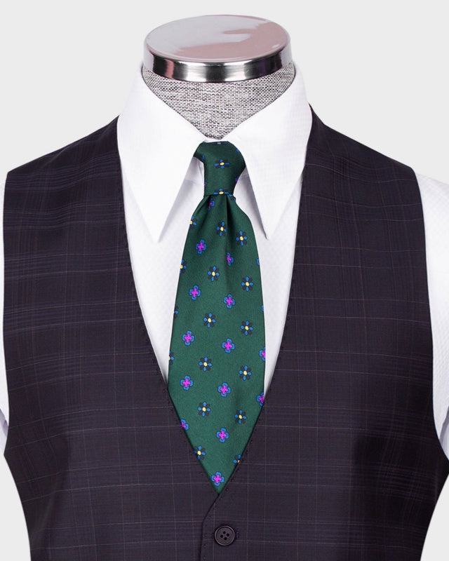 New Arrival Dark Gray Plaid 3 Pieces Business Suits With Waistcoat