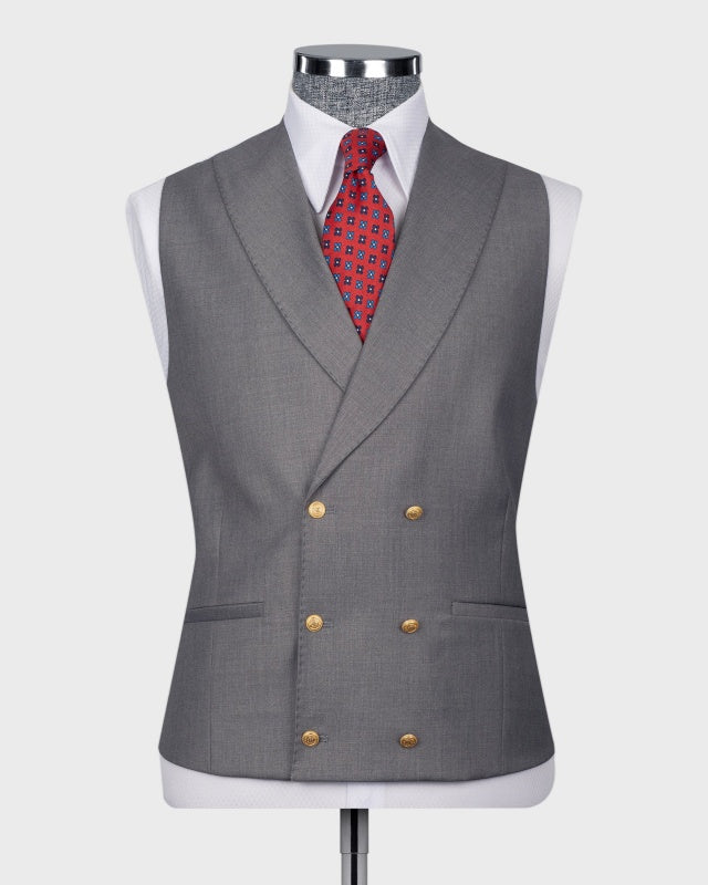 Glamorous Gray 3 Pieces Slim Fit Men's Business Suits