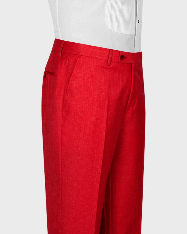 Classic Red Double Breasted Close Fitting Prom Men Suits