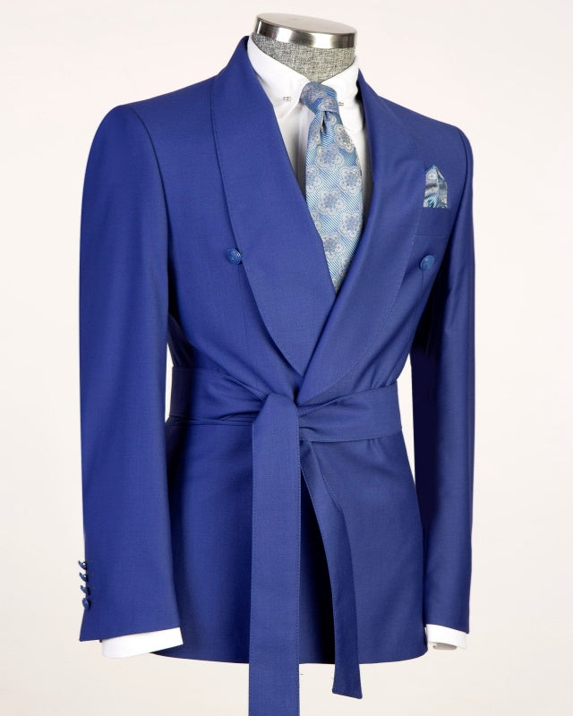 Bespoke Royal Blue Slim Fit Prom Suits For Men