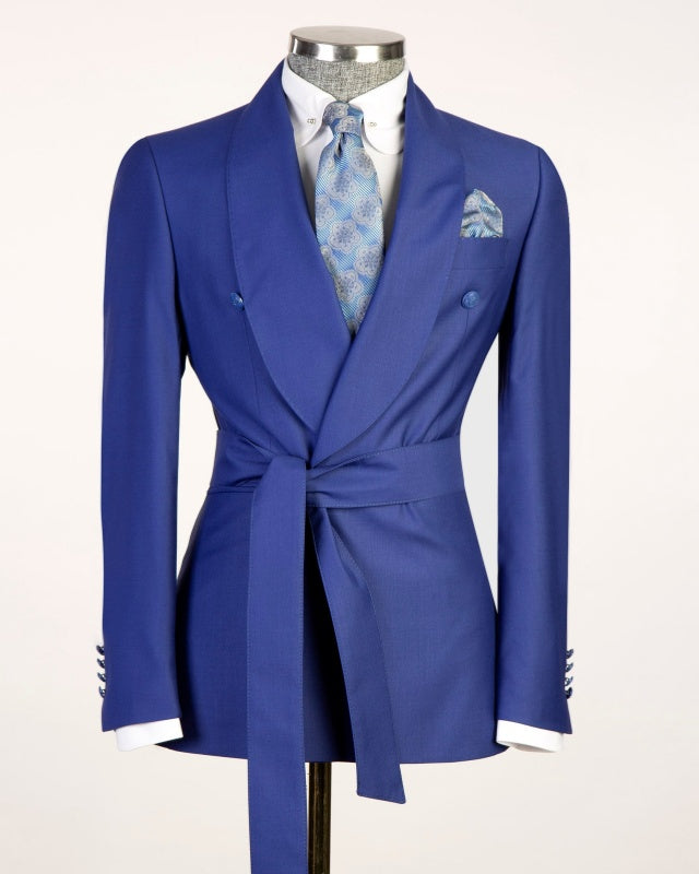 Bespoke Royal Blue Slim Fit Prom Suits For Men