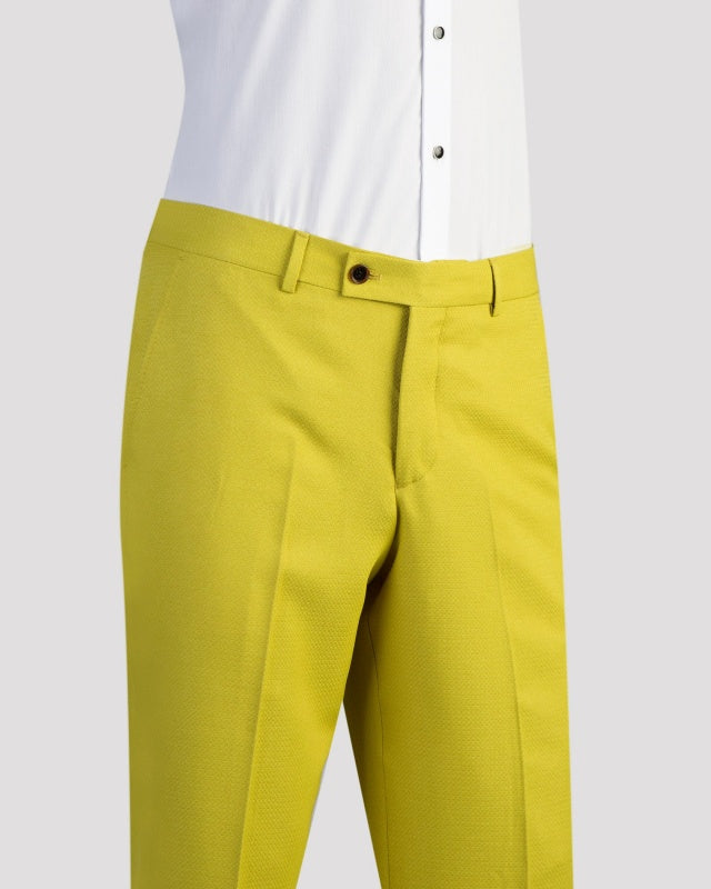 Fashion Bright Yellow Shawl Lapel Prom Suits With Belt