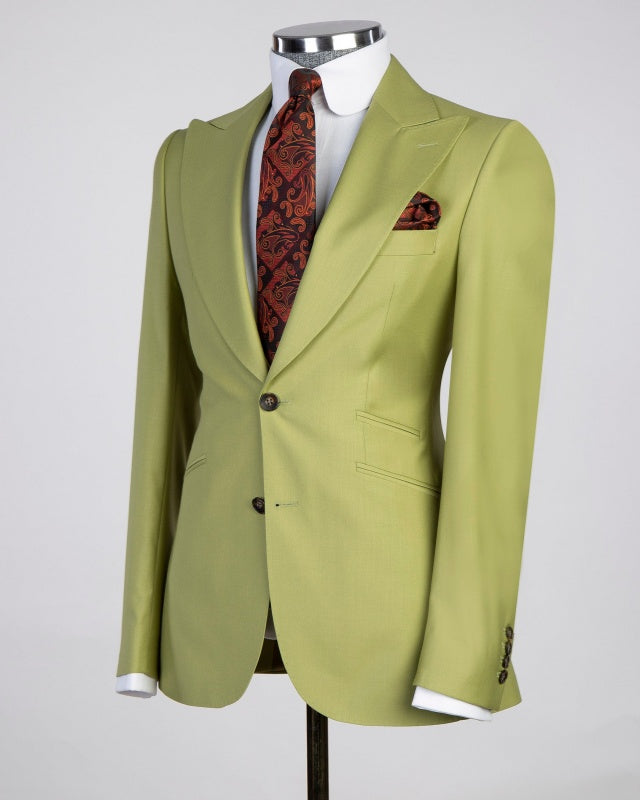 New Arrival Light Green 3 Pieces Prom Suits With Vest