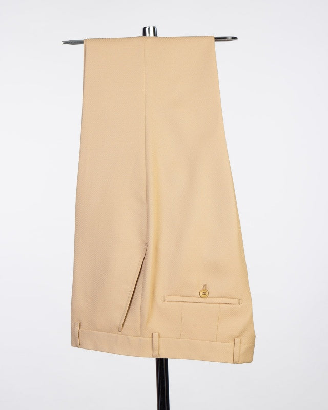 Fashion Chic Khaki 3 Pieces Shawl Lapel Men's Wedding Suits