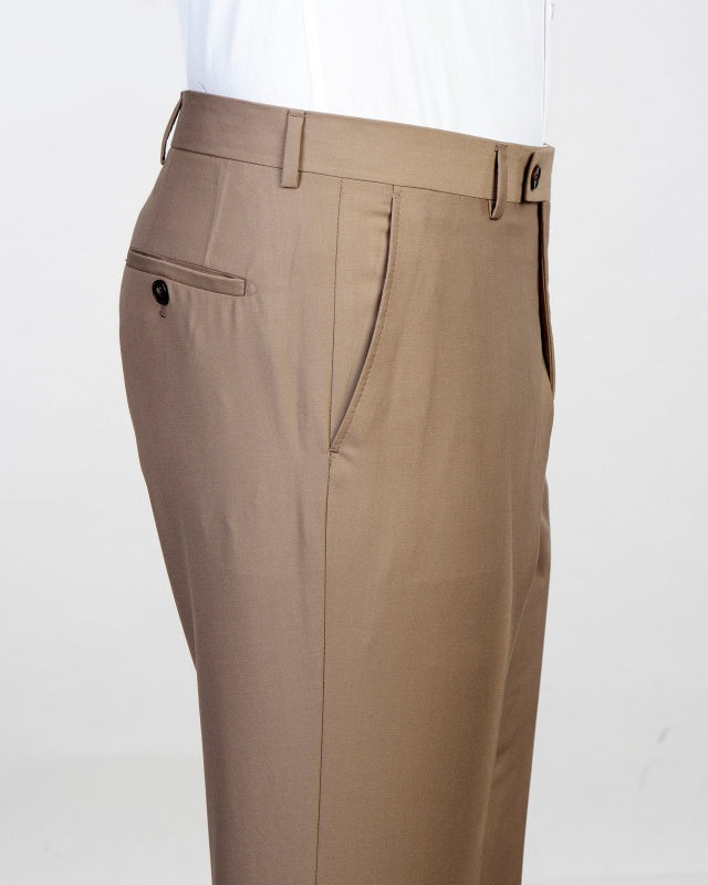 Simple Khaki Notch Lapel Best Fitted Prom Suits