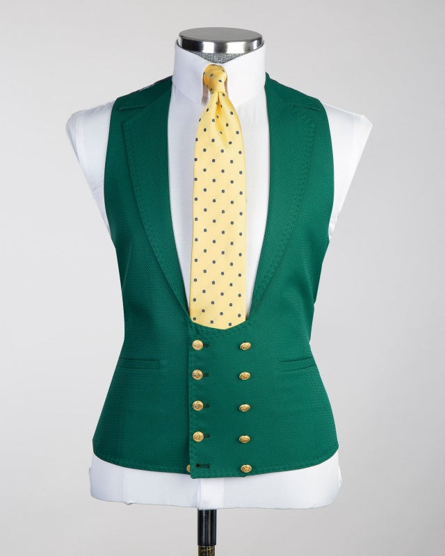 Classic Dark Green 3 Pieces Notch Lapel Prom Men Suits