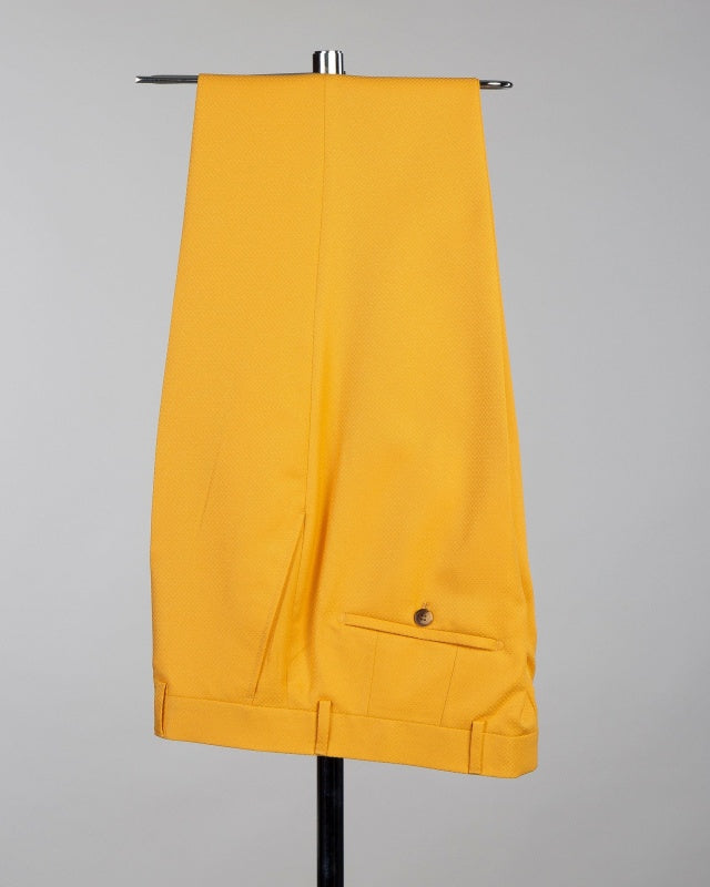Big And Tall Yellow 3 Pieces Notch Lapel Prom Men Suits