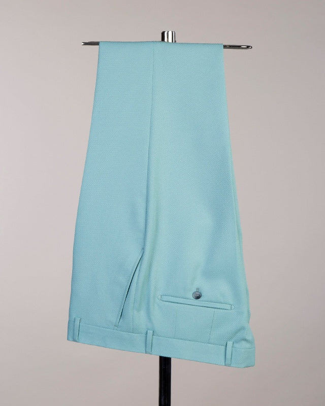 Glamorous Sky Blue 3 Pieces Prom Suits With Waistcoat
