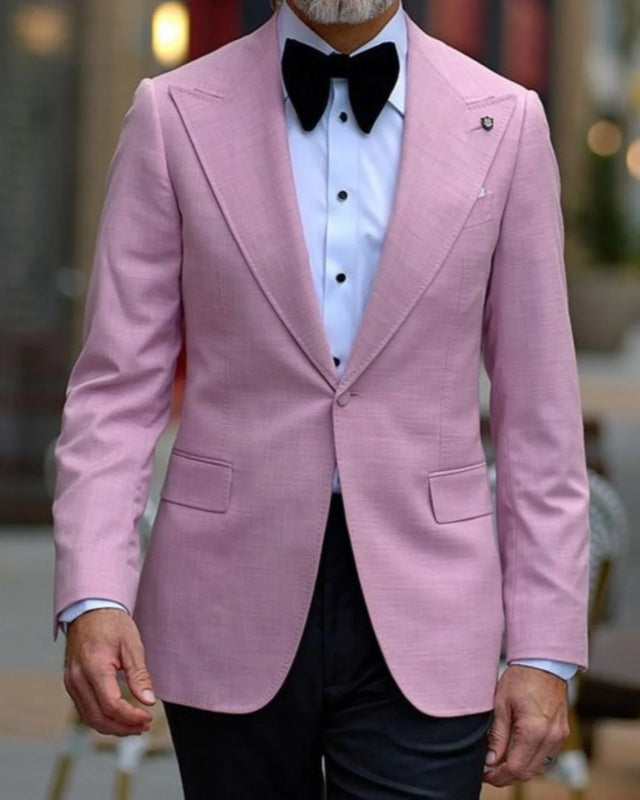 Fashion Lilac Peaked Lapel Close Fitting Prom Suits
