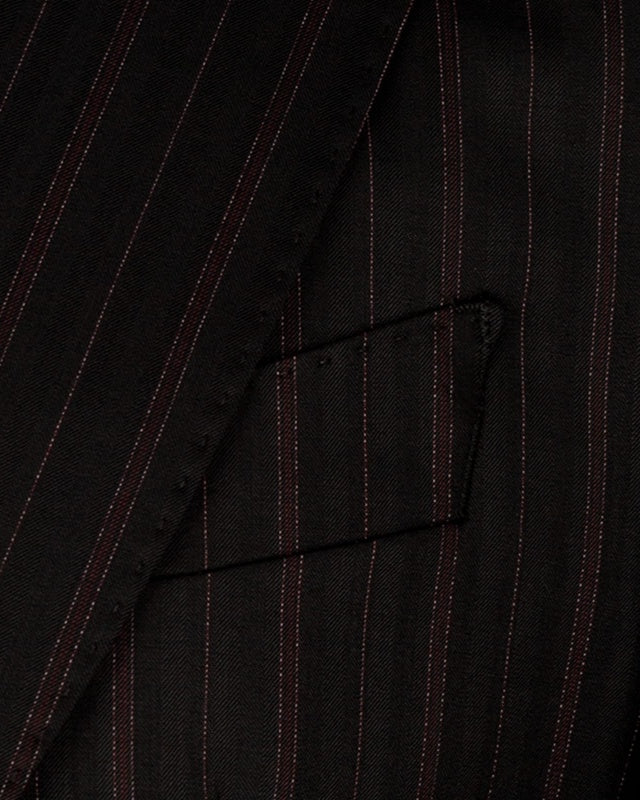 Stylish Dark Gray Pinstriped 3 Pieces Business Suits With Waistcoat