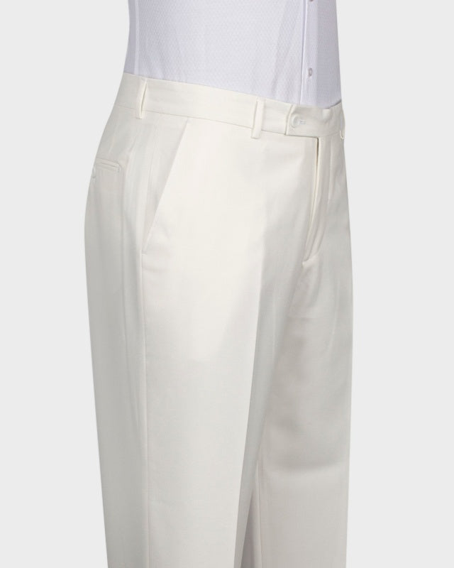 Simple White Double Breasted Slim Fit Wedding Suits