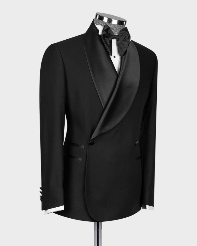 New Arrival Black Double Breasted Wedding Suits For Men