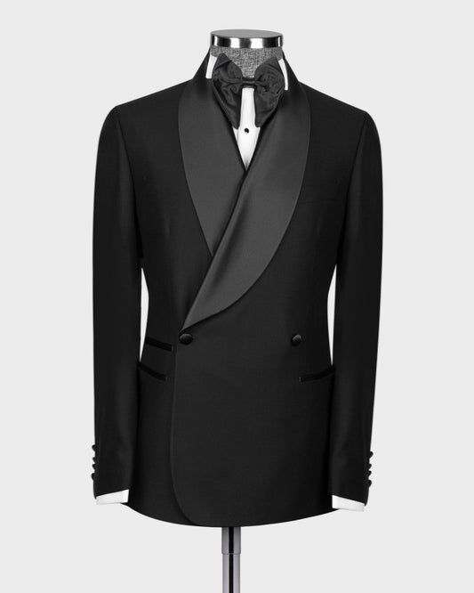 New Arrival Black Double Breasted Wedding Suits For Men