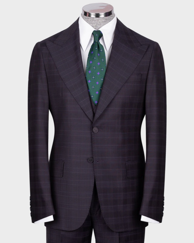 New Arrival Dark Gray Plaid 3 Pieces Business Suits With Waistcoat