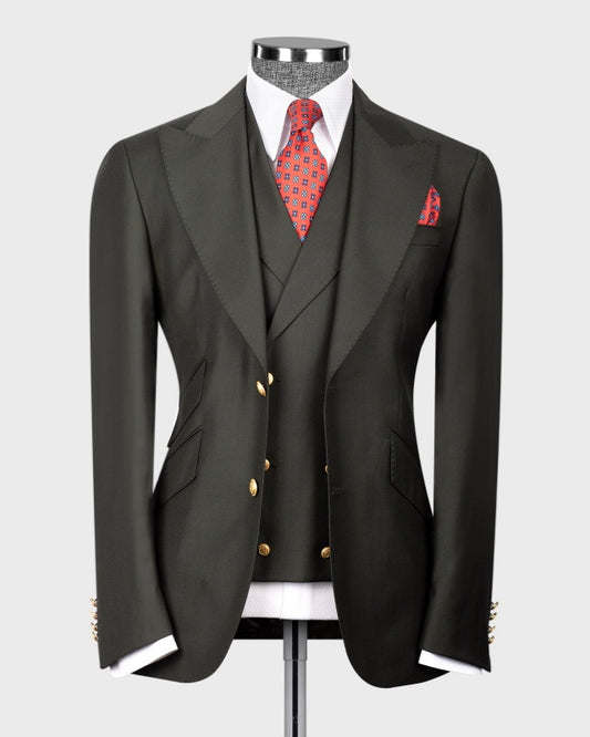 Modern Teal 3 Pieces Close Fitting Business Men Suits