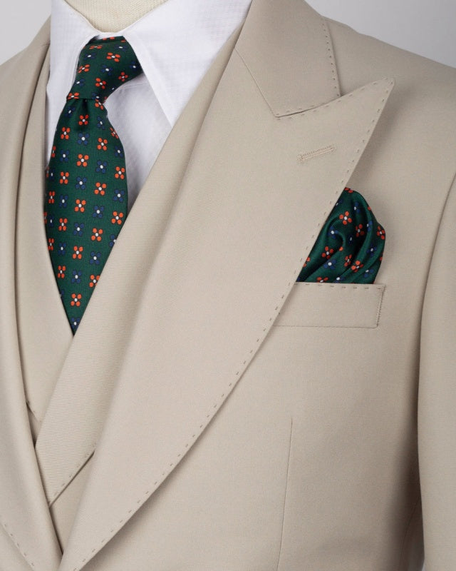 Newest Beige 3 Pieces Fancy Business Suits For Men
