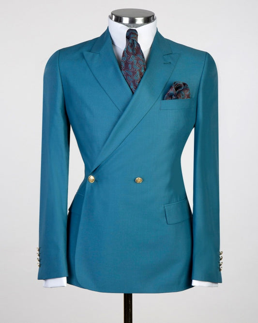 Glamorous Pool Double Breasted Business Suits For Men