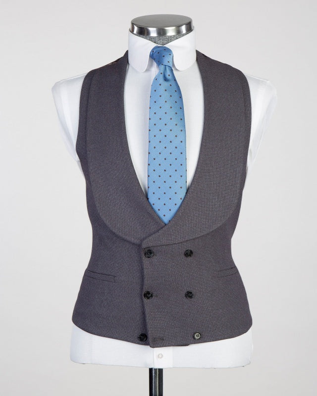 Formal Gray 3 Pieces Best Fitted Business Suits For Men