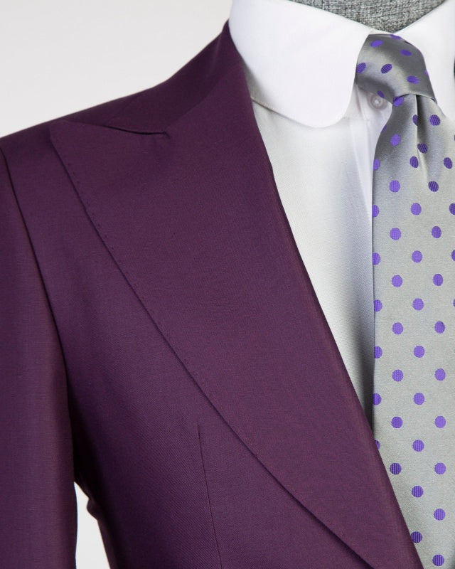 Glamorous Grape 3 Pieces Business Suits For Men