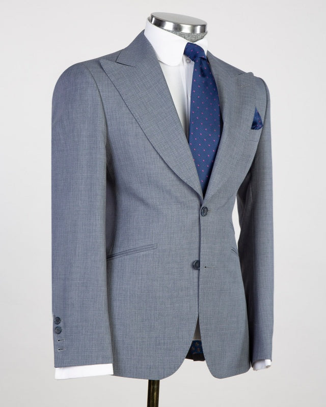 Stylish Light Gray 3 Pieces Modern Men's Business Suits
