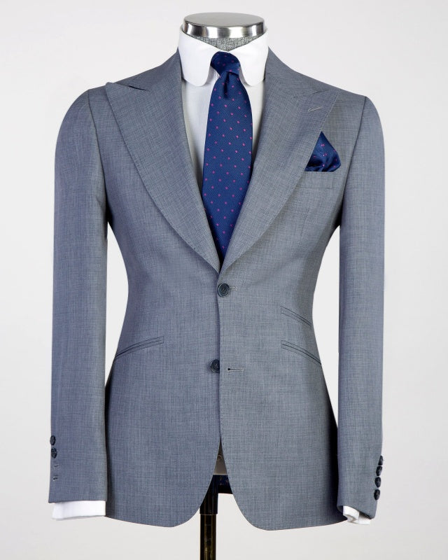 Stylish Light Gray 3 Pieces Modern Men's Business Suits