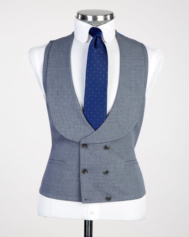 Stylish Light Gray 3 Pieces Modern Men's Business Suits