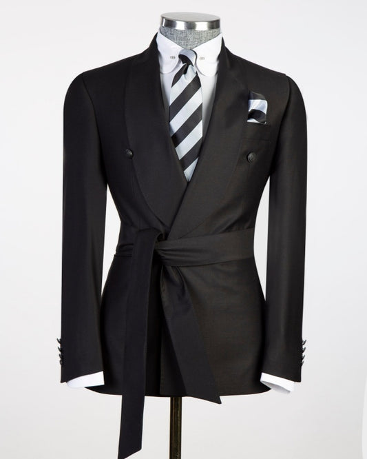 New Arrival Black Shawl Lapel Wedding Suits For Men