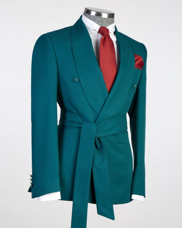 Fashion Pool Shawl Lapel Glamorous Men's Prom Suits
