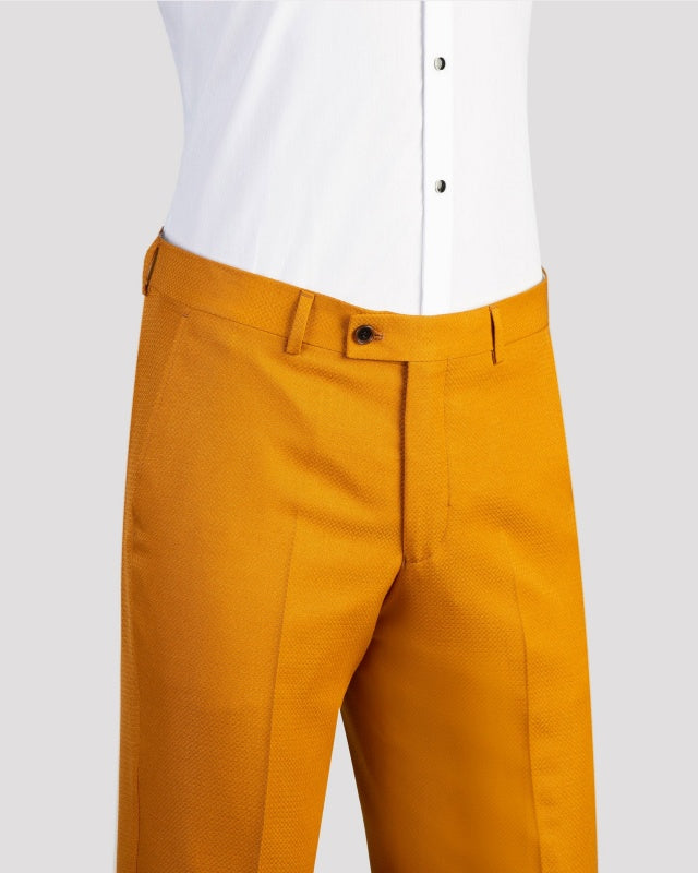 Close Fitting Orange Shawl Lapel Prom Suits For Men