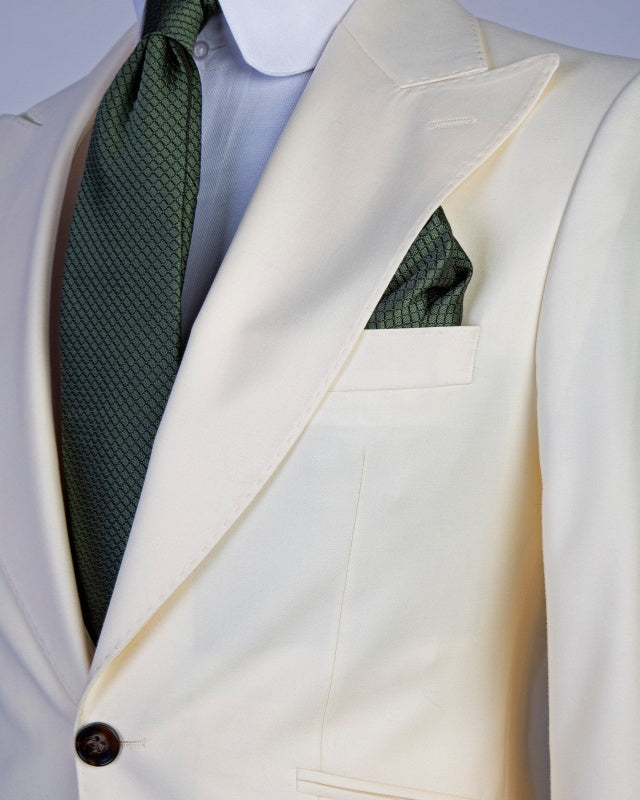 Chic Off-white 3 Pieces Slim Fit Business Men Suits