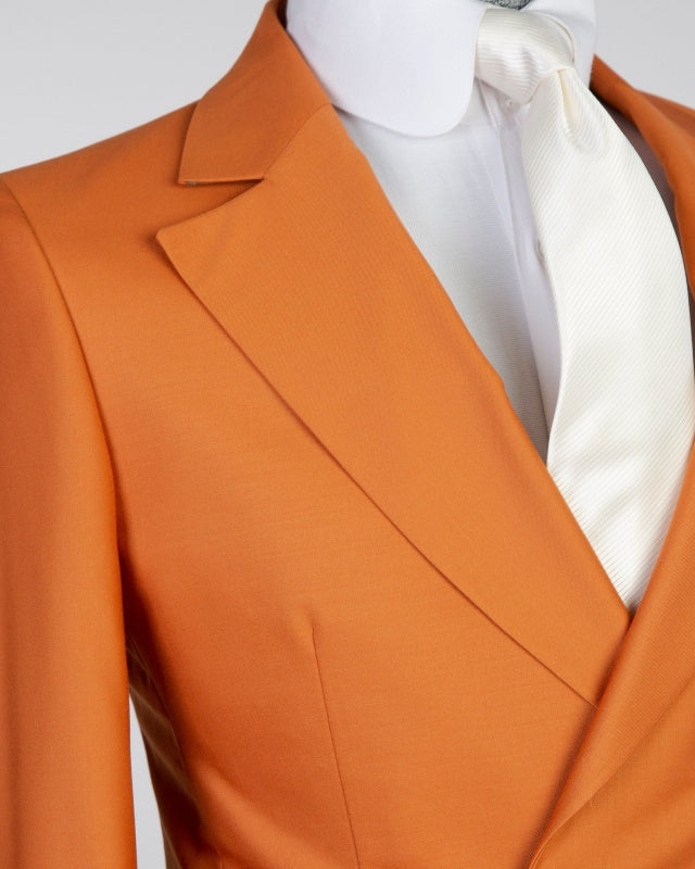 Trendy Orange Notch Lapel Prom Suits For Men