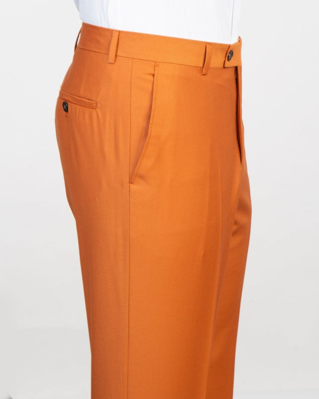Trendy Orange Notch Lapel Prom Suits For Men