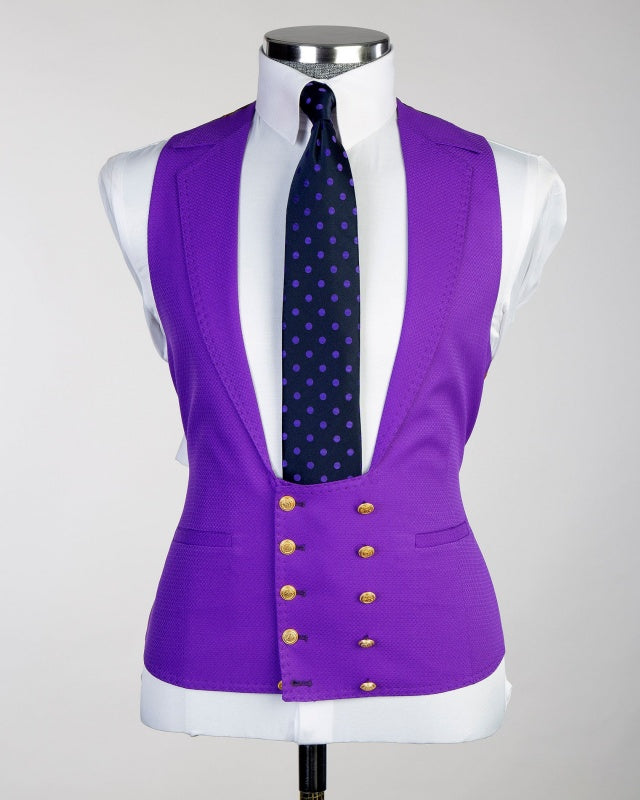 Stylish Purple 3 Pieces Notch Lapel Men's Prom Suits
