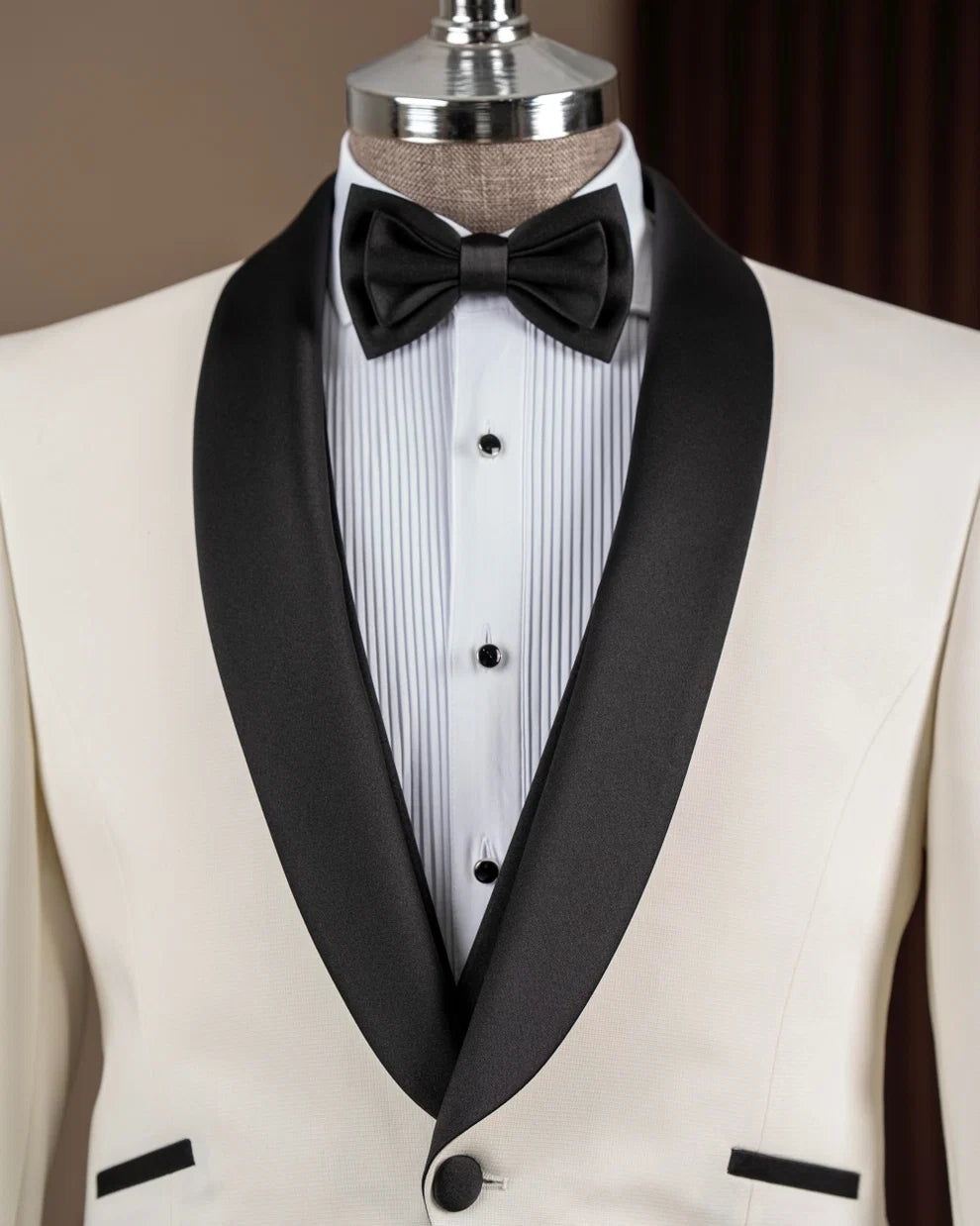 Stylish White 3-Pieces Shawl Lapel Wedding Men Suits