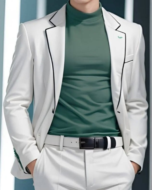 Bespoke White Notched Lapel Prom Men Suits